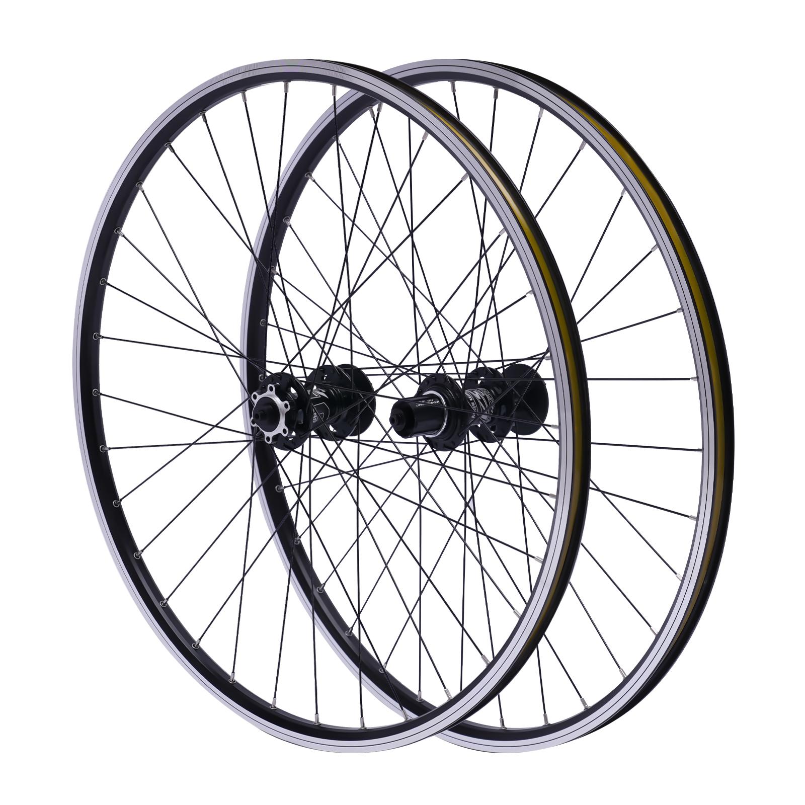 

Mountain Bike Wheelset 29 Inch, Aluminum Alloy Rim Disc Brake MTB Wheelset, Quick Release Front Rear Wheels Black Bike Wheels чорний