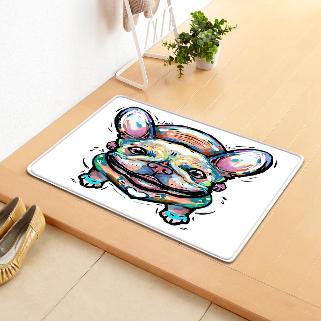 Dog Pattern Non-Slip Carpet Office Chair Floor Mat Door Mat Foot Mat