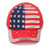 USA Vlag Strass Bezaaide Baseballpet Sprankelende Amerikaanse Vlag Verstelbare Patriotische Zon Hoed Voor Vrouwen 4 Juli