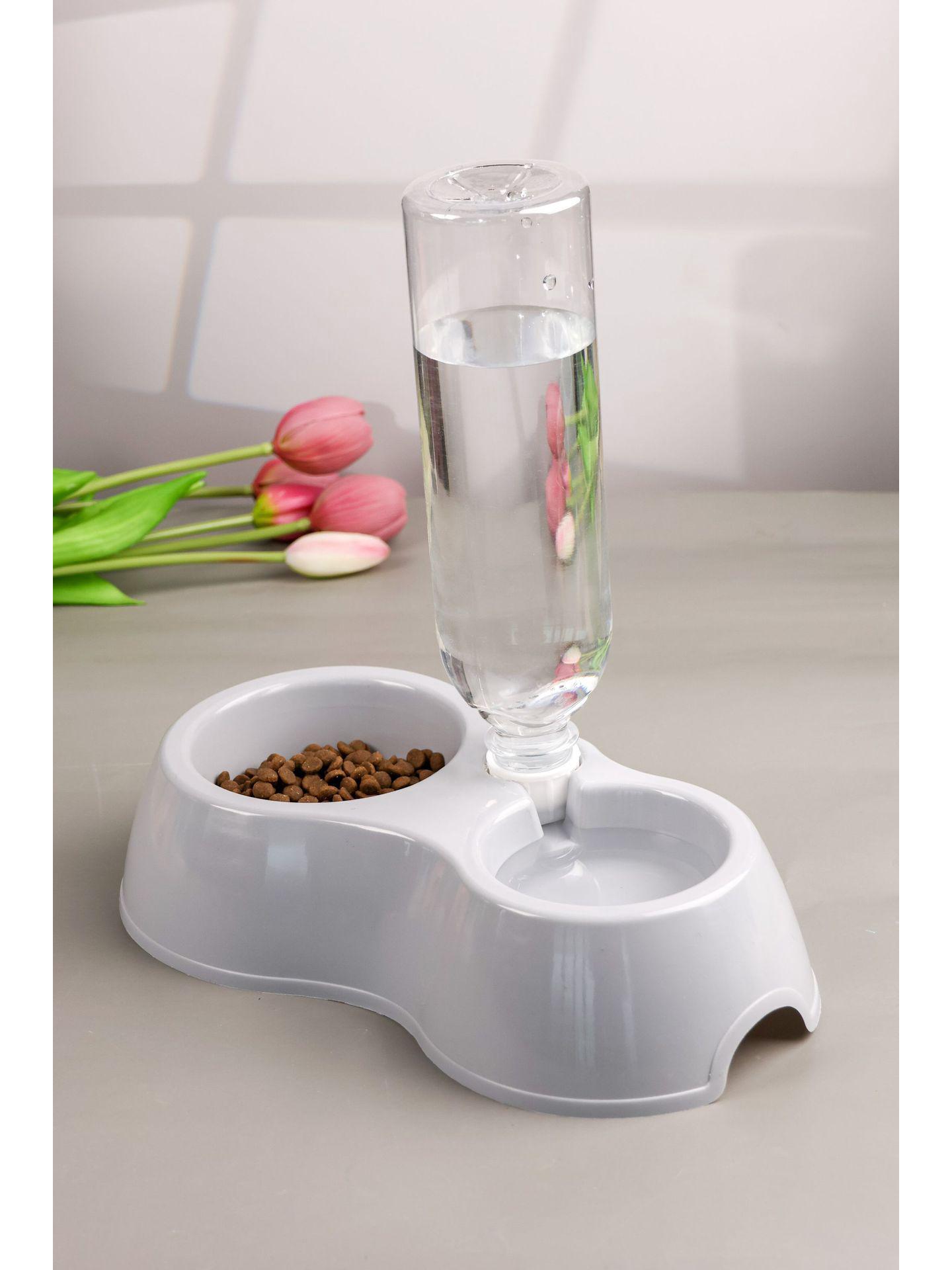 

Candy Color Automatic Pet Feeder: Dual Bowl with Anti-Tip Design for Cats and Dogs - Food & Water Storage