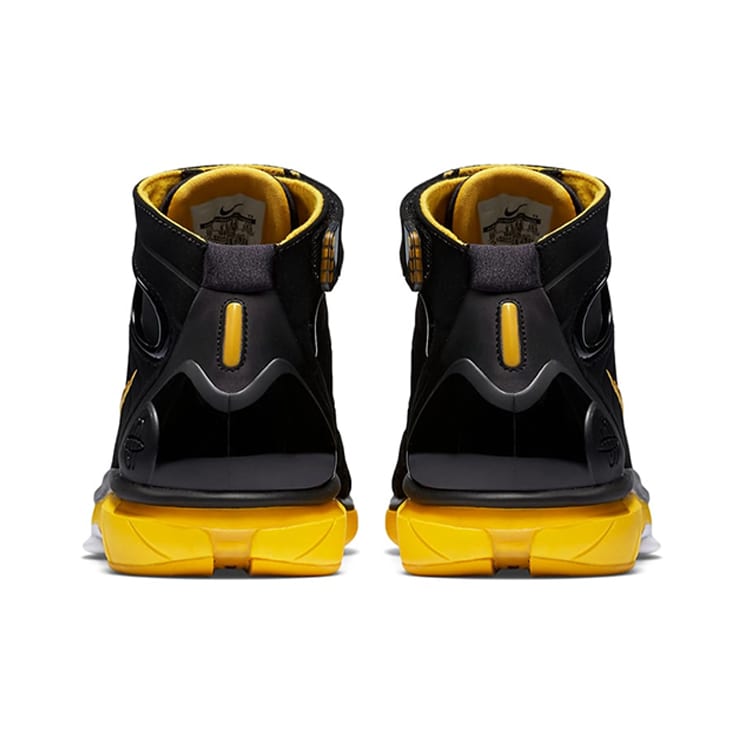 Nike 2K4 Zoom Huarache Kobe Comfortable Slip Resistant Lightweight Mid top Basketball Shoes Men's Black Yellow 308475-003