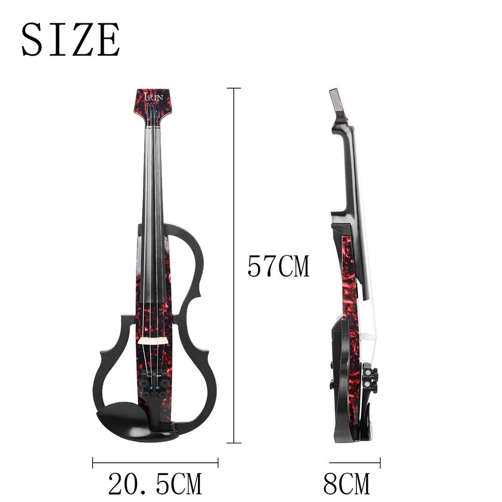 IRIN 4/4 Electric Smart Violin Fiddle Carbon Fiber Pro Electric Silent Violin With Shoulder Rests Headphones Audio Cable