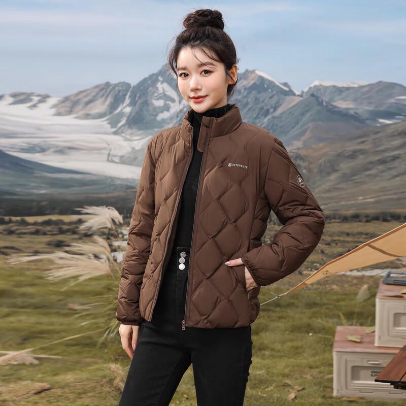 SNOWFLYING Women's Short Lightweight Diamond Quilted Down Jacket