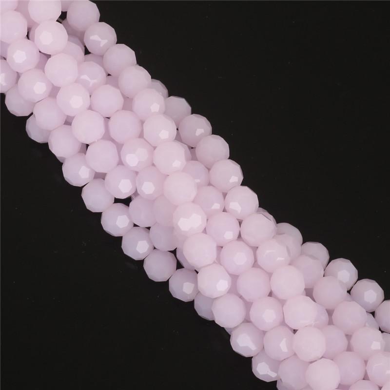 100Pcs Glass Balll Beads Rondelle Faceted Crystal Beads for DIY Jewelry Necklace Bracelet