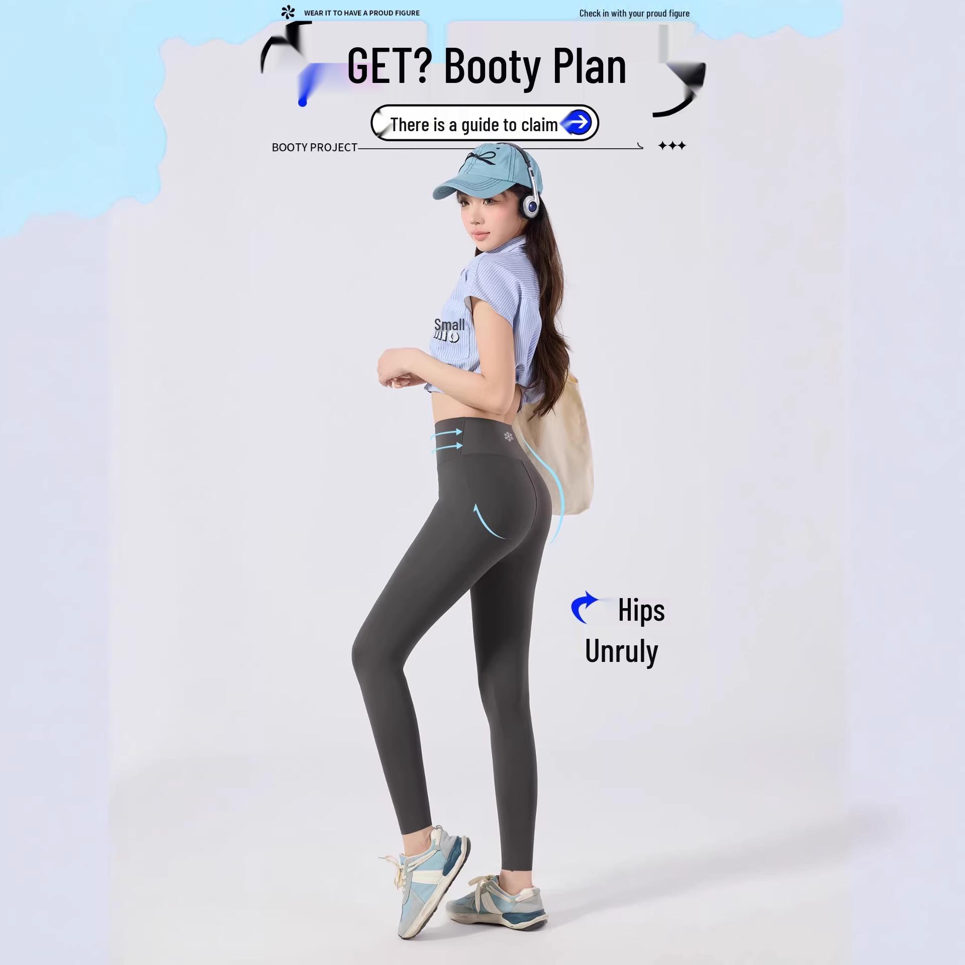 

**High-Waisted Slimming & Cooling Seamless Pants for Women** L (50-60 kg) сірий колір