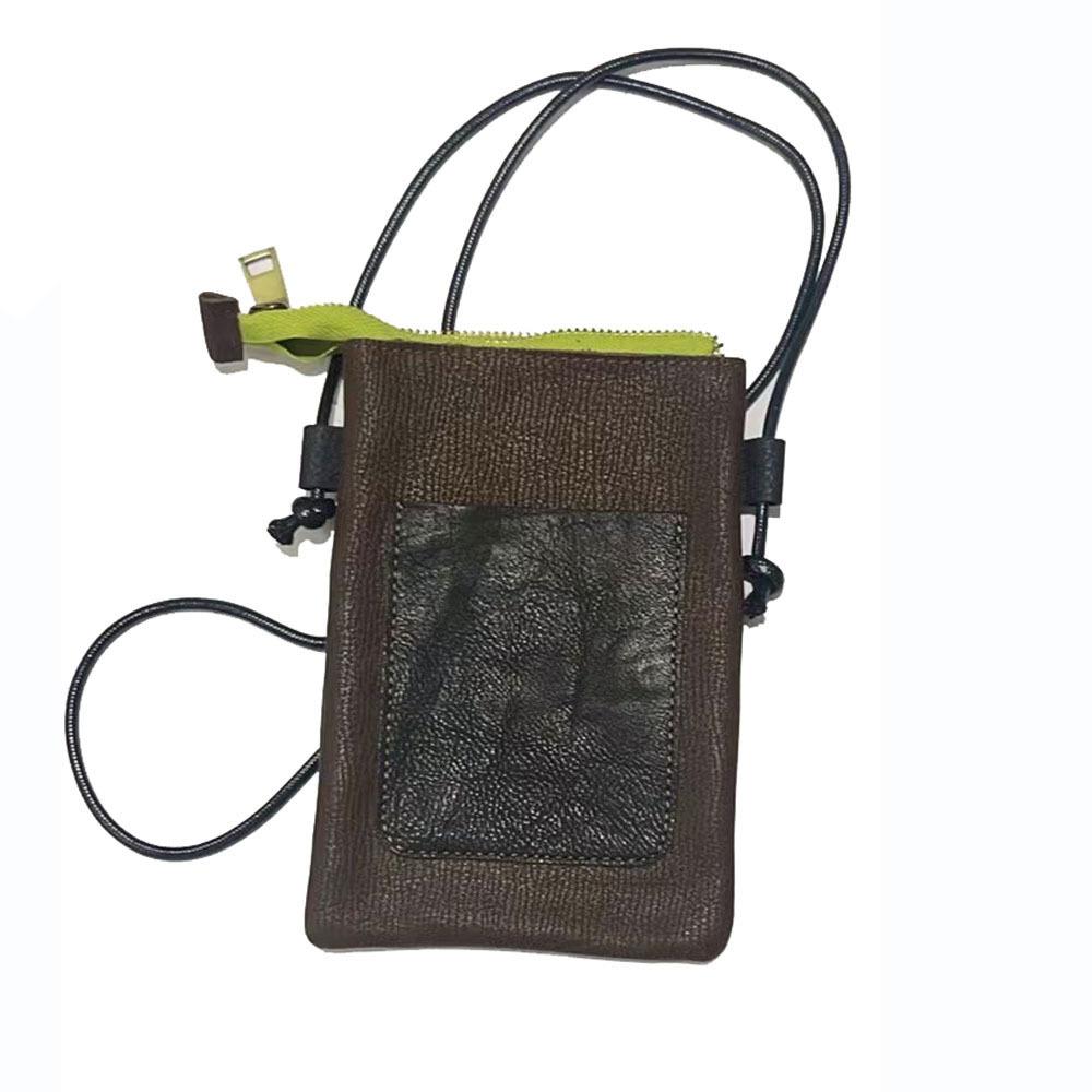 

Новая повседневная сумка-мессенджер из коровьей кожи первого слоя для мужчин и женщин, сумка для мобильного телефона, сумка для мелочей темно-коричневого