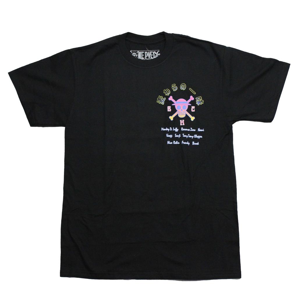 One Piece New Adult T-Shirt - Straw Hat Crew Lapel Names and Crew On Back