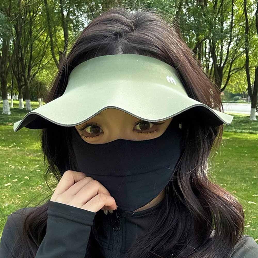 Sun Protection Women's Sun Hat Wide Brim Outdoor Bucket Hat Casual Foldable Shawl Hat  Summer