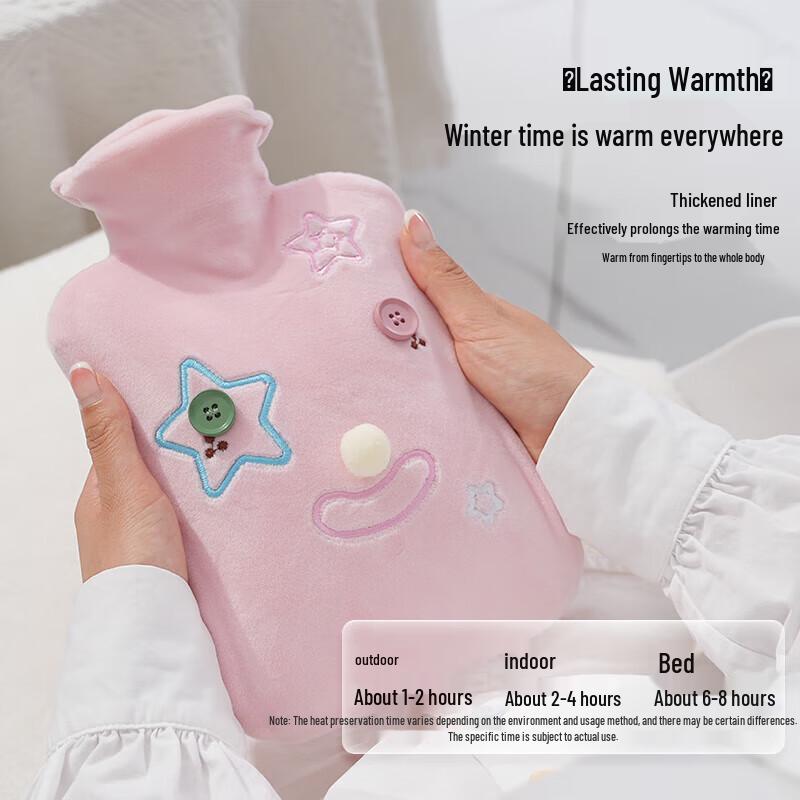 Lexueer Large Hot Water Bottle with Plush Cover