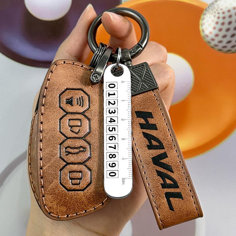 Haval Autoschlüsselhülle für H6, Big Dog, F7, Xiaolong MAX, Roter Hase, H5, Beast, H9 - High-End Tasche für 23 Modelle