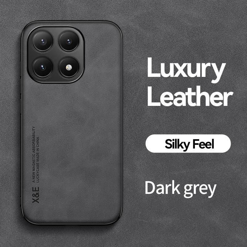 KEYSION Luxury Retro PU Leather Phone Case for Xiaomi 15T Pro Soft Silicone+PC Shockproof Phone Back Cover for Xiaomi 15T 15TPro