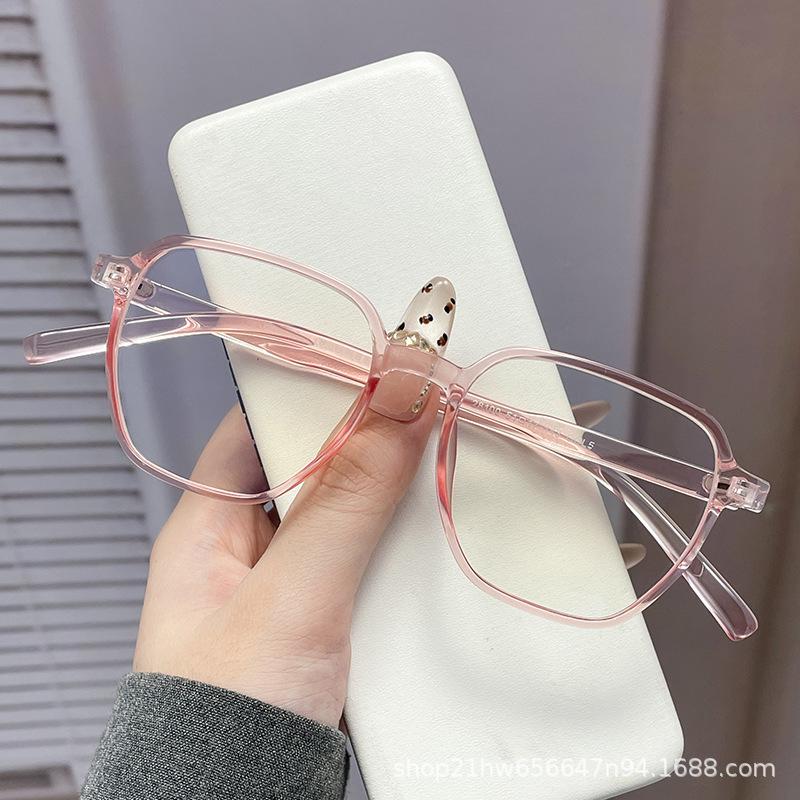 2026 European Trendy Clear Lens Anti-Blue Light High-End Slimming Glasses Frame