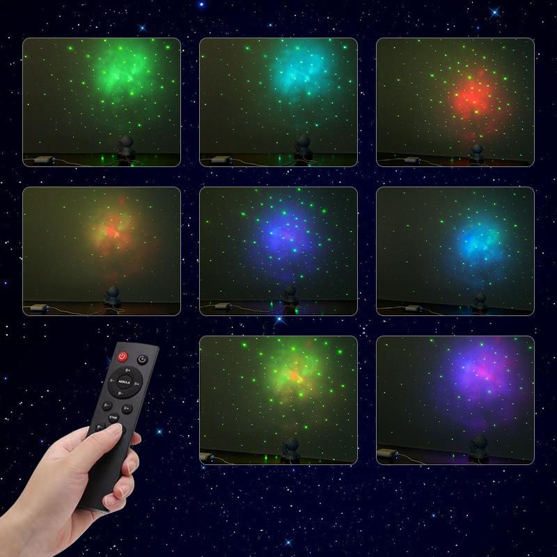 Astronauta lampa projektora gwiaździste niebo astronauta projekcja lampka nocna nastrojowe oświetlenie do dekoracji sypialni prezenty dla dzieci