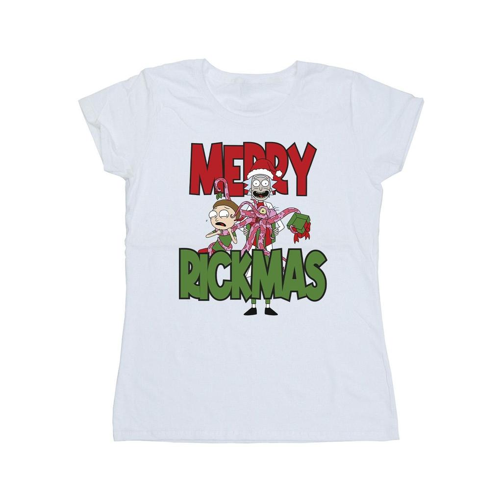 Rick And Morty Womens/Ladies Merry Rickmas Cotton T-Shirt