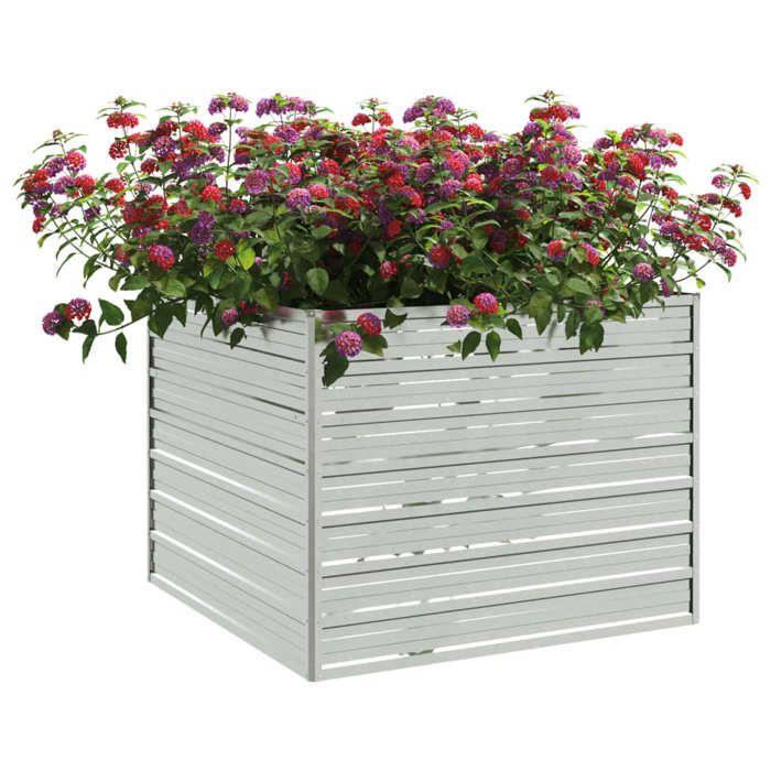 VidaXL Raised Garden Bed Planter Flower Box Plant Pot Planting Bed Balcony Outdoor 100x100x77 Cm Steel 316883