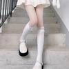 Women Lolita Lace-edge Bow Velvet Stockings Mid Leg Socks Thin Breathable Soft Cute College Style Kawaii JK Knee High Calf Socks