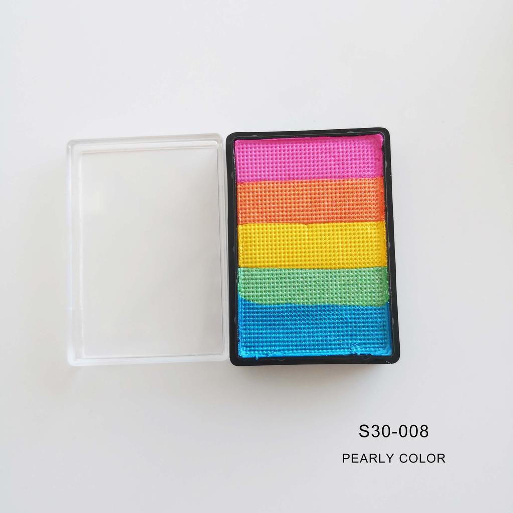 30g Customized Face Painting Colorful Rainbow Cake Split Fluorescent Water Activated  Body Art