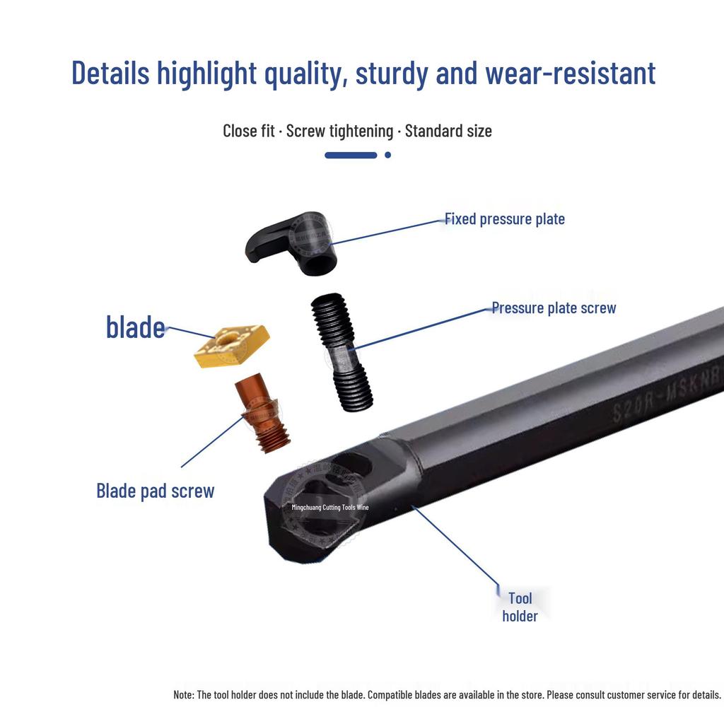 75° Internal Hole Lathe Tool Holder, CNC-Ready S16Q-MSKNR12/S25S-MSKNL12 Boring Tool Holder