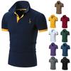 New Polo Mens Shirt Slim Fit Short Sleeve Basic Shirts Muscle Tee Tops Tshirt