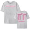 Nessa Barrett World Tour New Tshirts Aftercare Album Graphic Tshirt Cotton Short Sleeve Male T Shirt Singer Printing Tees