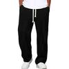 Men’s Drawstring Waist Loose Fit Corduroy Lounge Pants Casual Straight Leg Trousers with Adjustable Waistband