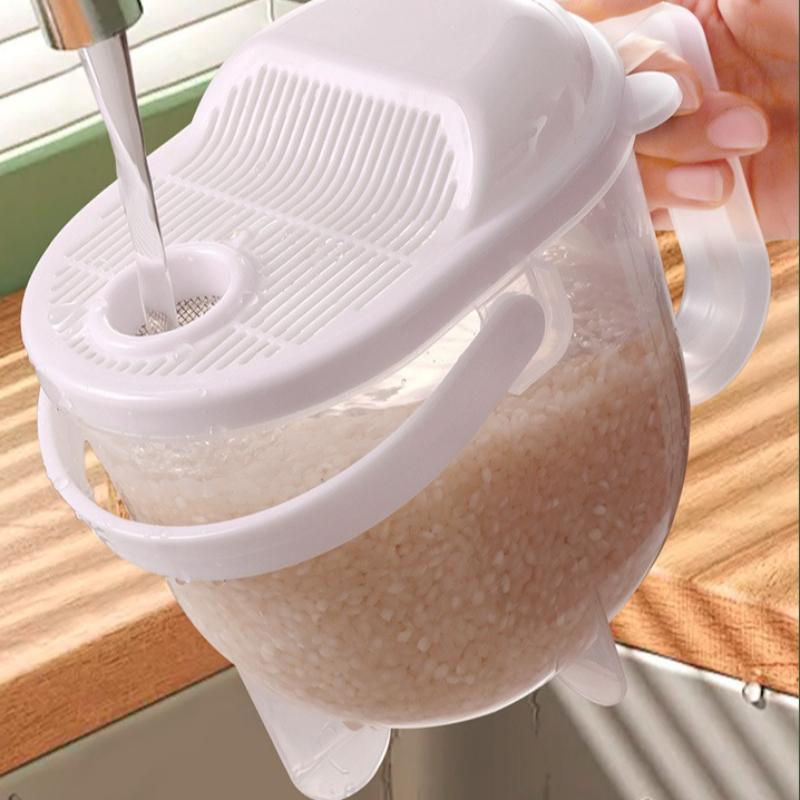 Draining Basket Strainer Colander for Cleaning Fruits Vegetables Rice Noodles, Kitchen Colander with Rinsing Function
