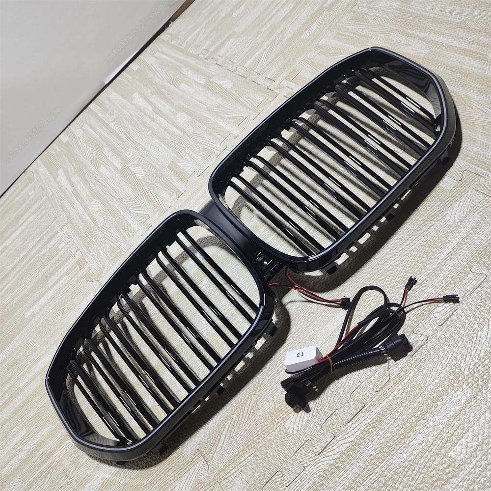 Single / Dual Slat Front Bumper Kidney Grille With LED Lights For BMW X5 G05 M50i M50d xDrive30d 40i 40d 45e 2018-2025 Bodykits