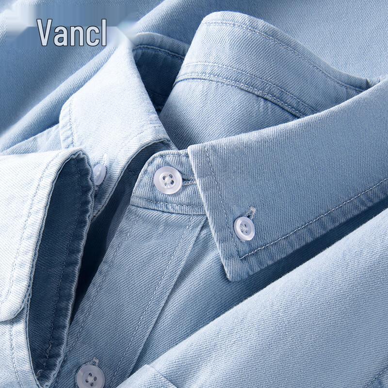 VANCL Men s Denim Style Cotton Long Sleeve Shirt L