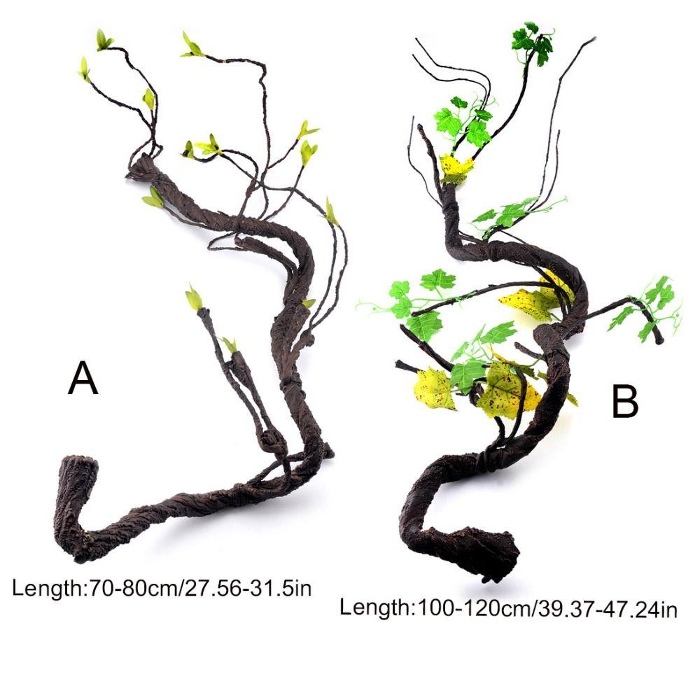 Flexible Plastic Jungle Vines Branches Simulation Jungle Climbing Branches  Bearded Dragon