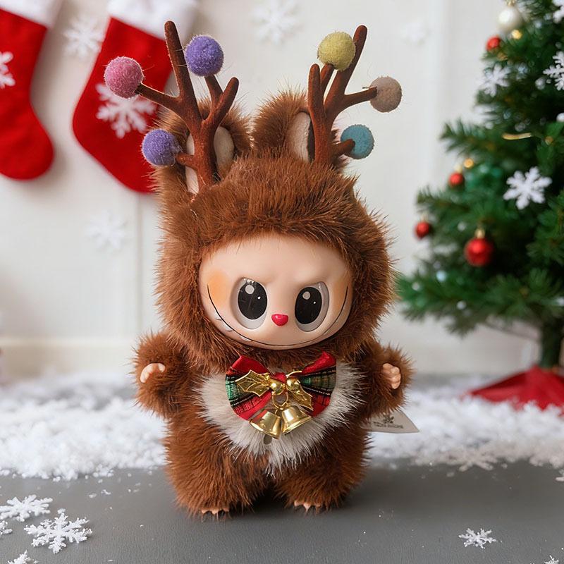 

Плюшевая кукла Лабубу Рождественская Любовь Глаз Виниловая Кукла-подвеска Рабуб 18cm