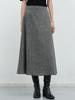 General Idea Wool Flare Long Skirt [Black] / Wbe4L13517