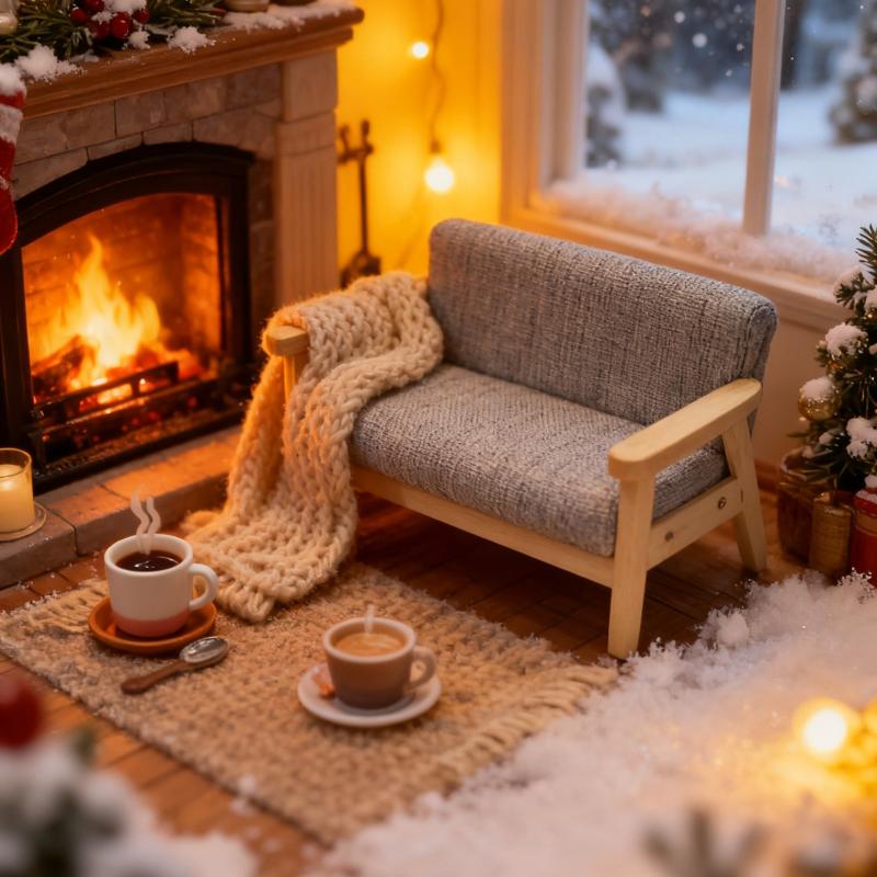 1 Stück Simulation Miniatur Wohnzimmerstühle 1:12 Mini Puppenhausmöbel Holz Doppelsofa Kinder Rollenspiel Puppenhaus Dekor