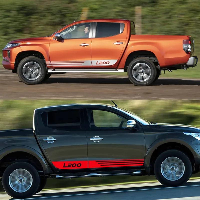 Car Stickers For Mitsubishi Triton L200 Barbarian Truck Graphics Stirpes Kit Styling Decor Decal Pickup Vinyl Auto Decoration