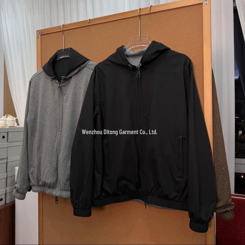 Men s High-End Casual Versatile Loose-Fit Sports Jacket 3XL [170-190] чёрный