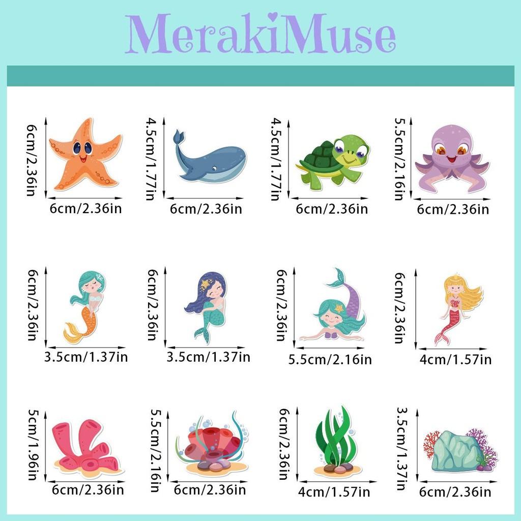 Cake Ocean Theme Flags Mermaid Starfish Turtle Decor For Supplies Celebration