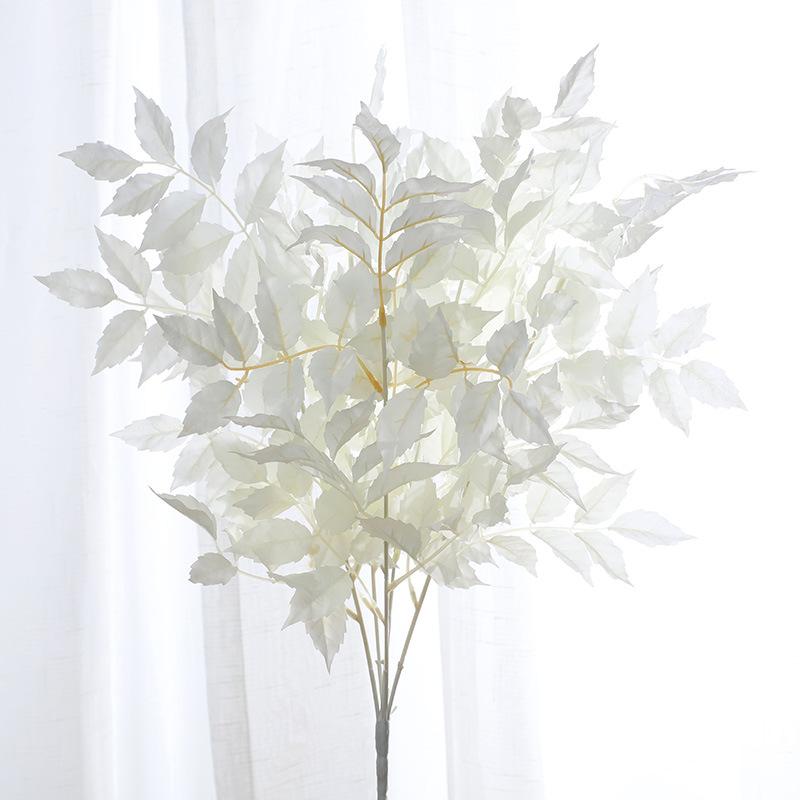 Simulation of green plant leaves, bundle of Lingxiao leaves, wedding bouquet set simulation leaf decoration