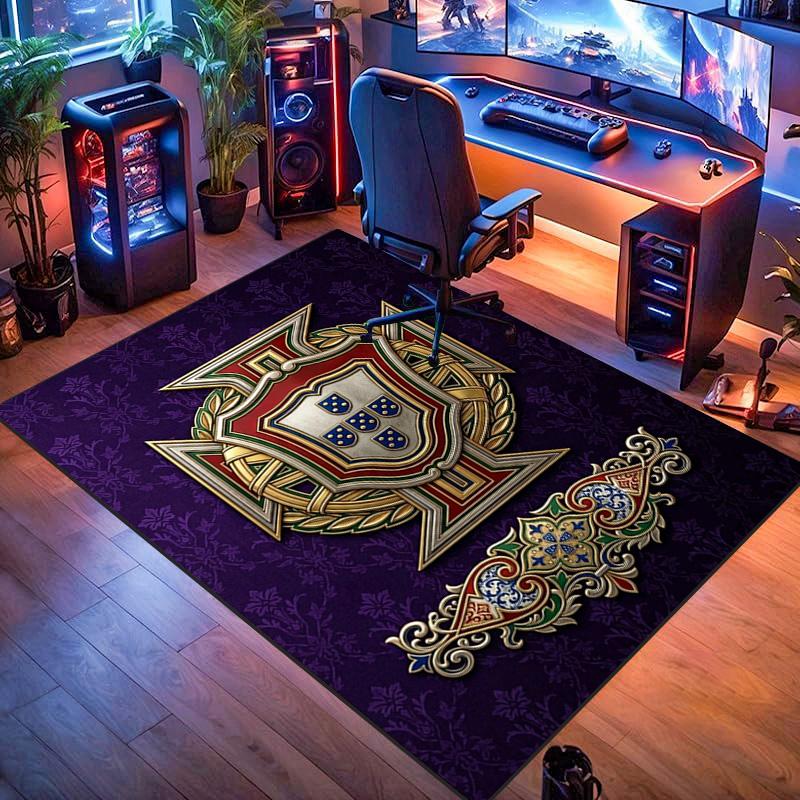 Heritage Royal Emblem carpet printing Living room and bedroom mats Doormat Office chair cushion Bathroom mat