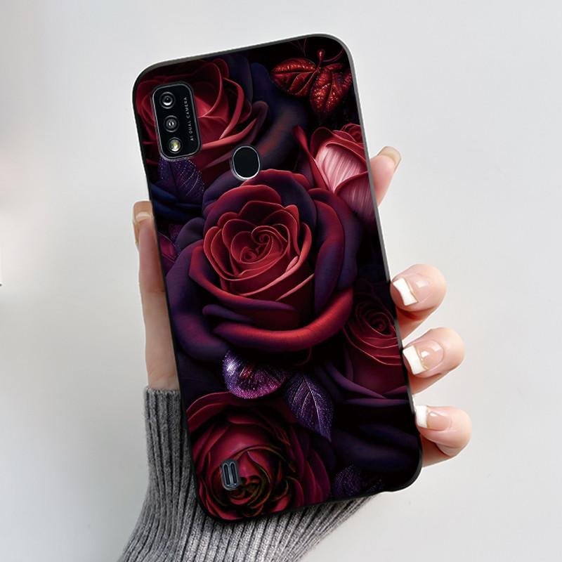 Phone Case For ZTE Blade A51/A7P Jelly Soft Black Cover New Stylish Pattern Dreamy Moon Sea ZTE Blade A51/A7P Casing