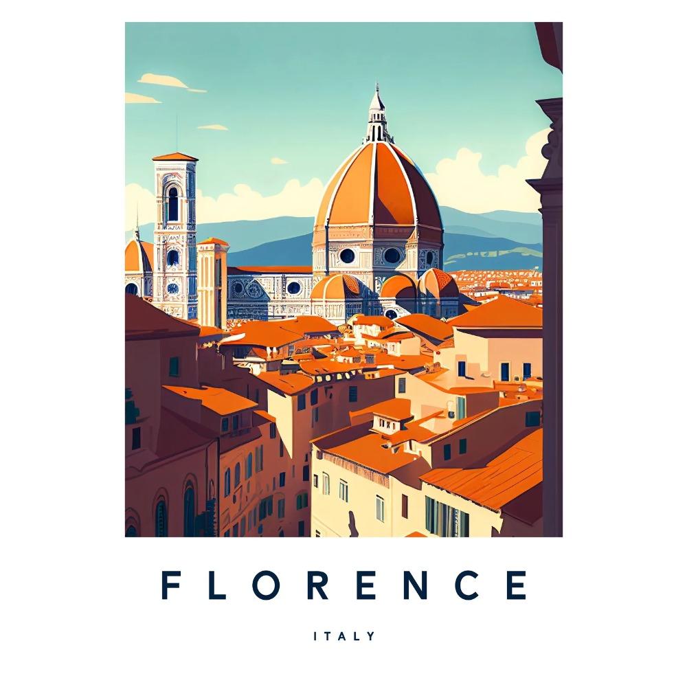 Florenz Italien Europa Reise Stadtlandschaft Poster Amalfi Rom Toskana Sardinien Leinwanddruck Malerei Wandkunst Büro Heimdekor