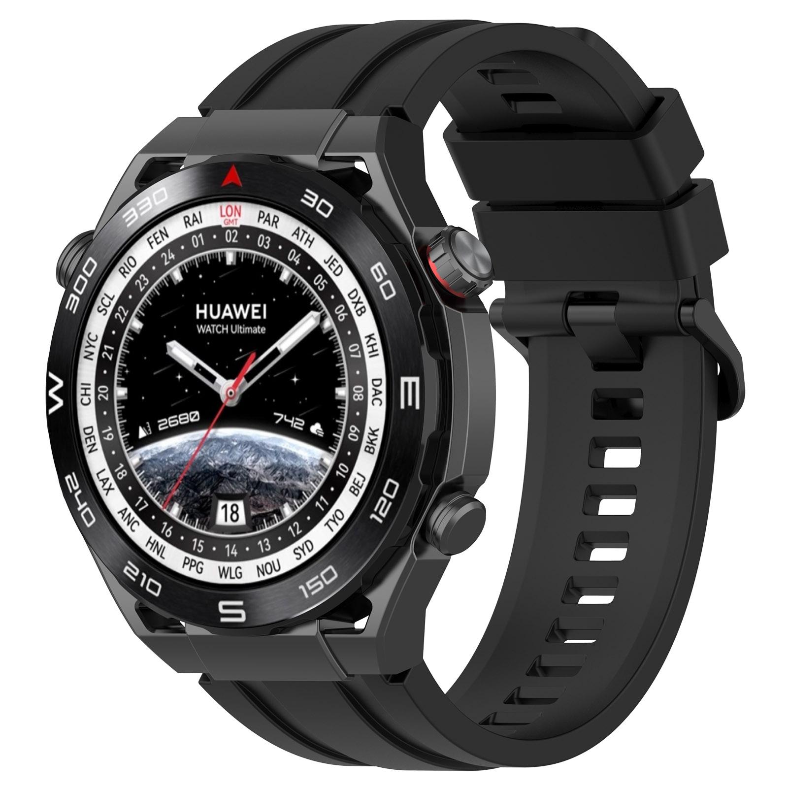 

Silicone Watch Bands for Huawei Watch Ultimate ,22mm Replacement Strap Bracelet with Extension Strap Red