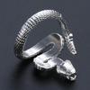 Gothic Rattlesnake Wrap Ring Serpent Adjustable Ring Unisex Birthday Jewelry