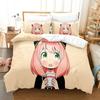 Anime SPY×FAMILY Bedding Set Anya Forger Duvet Cover Set Microfiber Single Queen King Twin Full Size Duvet Cover For Gifts