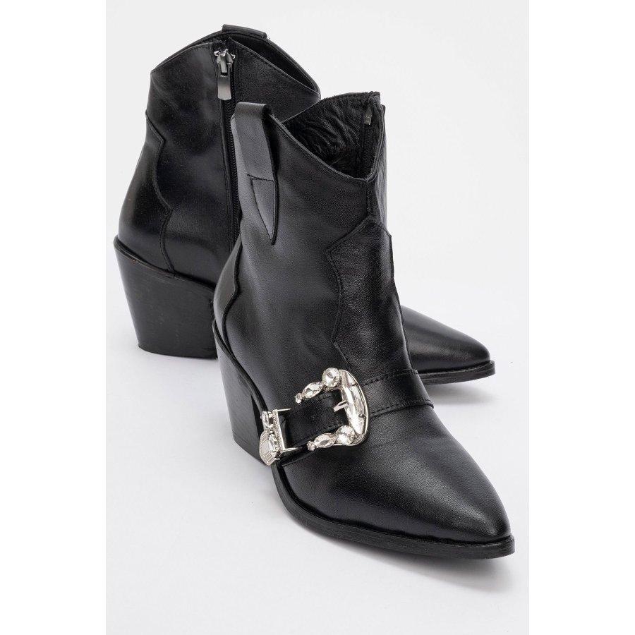 

Women s Genuine Leather Thick Heeled Western Style Casual Boots 36 коричневий