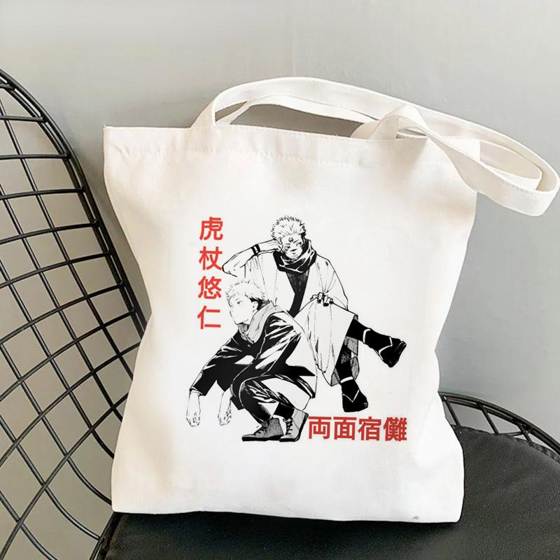 

Jujutsu Kaisen сумка для покупок эко многоразовые bolsas de tela bolsa холст сумка sac cabas sacola bolsas reutilizables custom