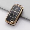 For Vw Volkswagen Amarok Polo Golf 4 5 6 Mk4 Bora Jetta Altea Alhambra Passat B5 B6 B7 2/3 Buttons Tpu Shell Car Key Case Cover