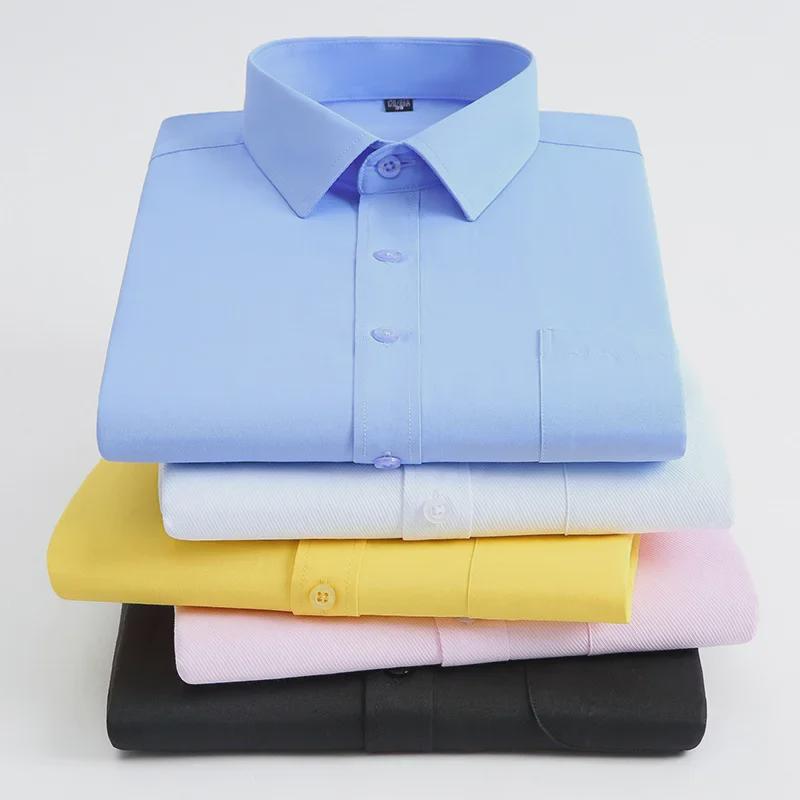 Men's Blue & White Striped Long-Sleeve Shirt - Spring/Summer Professional & Trendy Business Casual Wear