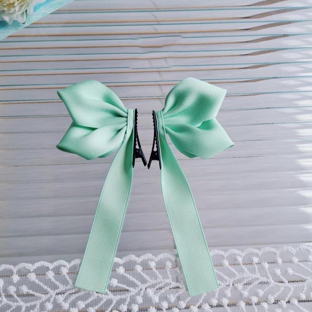 2PCS New Korean Bow Hairpins Children Sweet Cute Headwear Girls Hair Clips Barrettes Duckbilled Hairgrips Hair Accessories