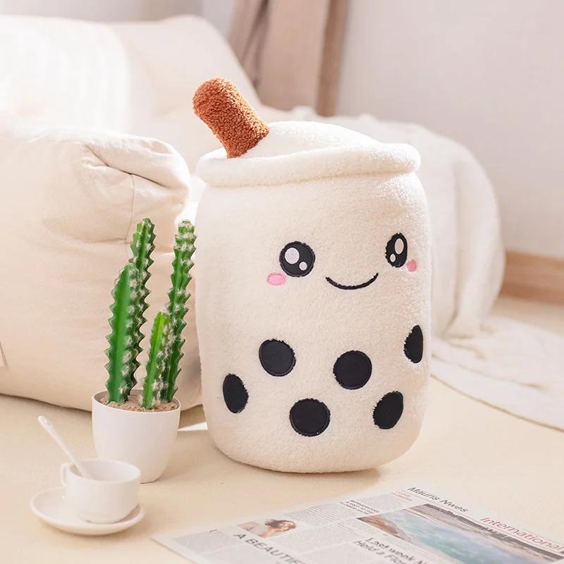 Kawaii Boba Frukt Bubble Tea Hele Serien Tegneserie Plysjleke Kosedyr Søt Mat Melkete Myke Leker Romdekor Pute Gaver