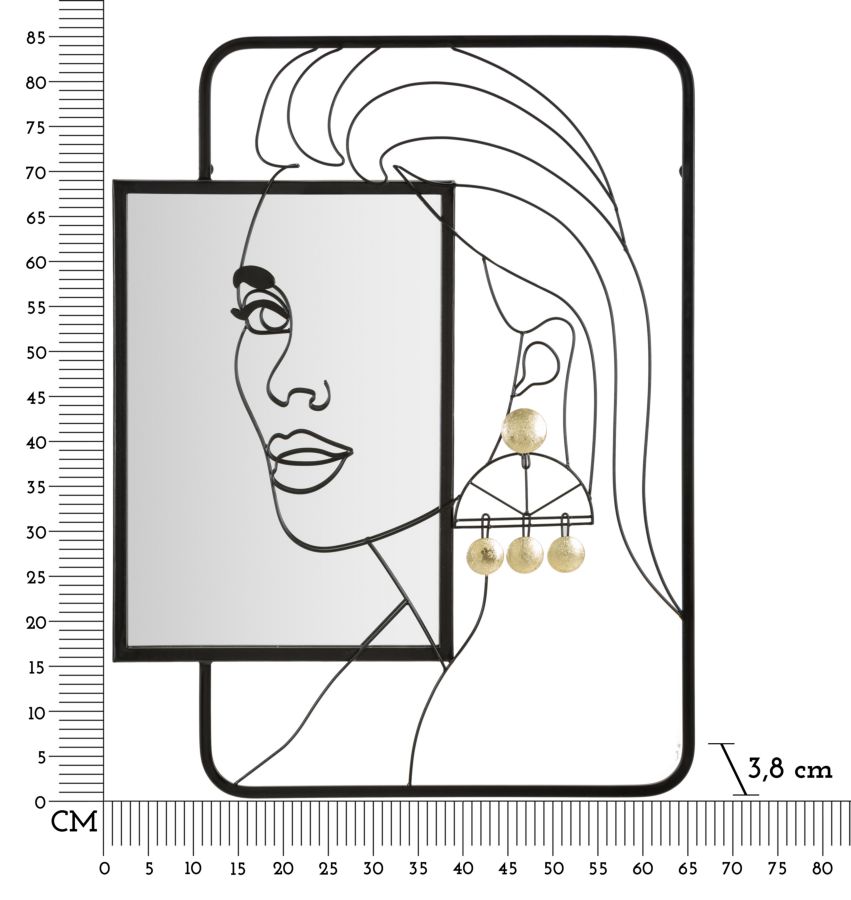 Wall Mirror Eleonor Cm 64,8X3,8X85