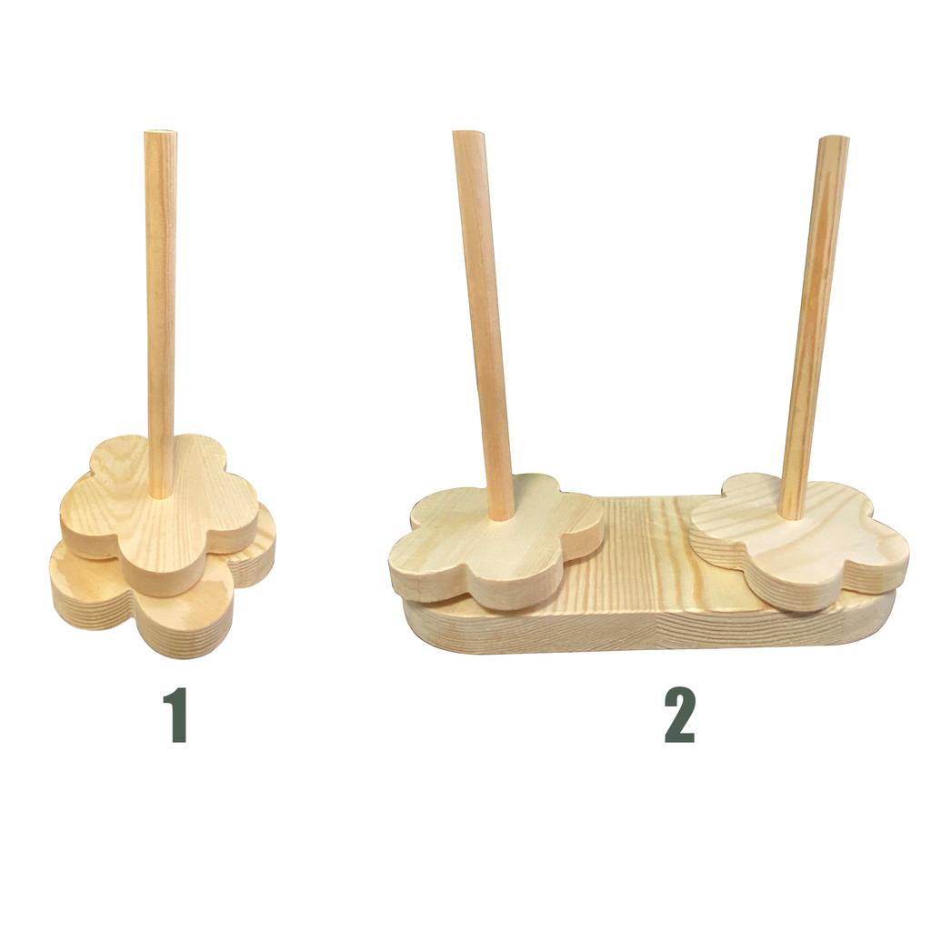Wooden Yarn Holder Plum Blossom Wooden Spinning Yarn Holder for Wool Cotton Poly Blend